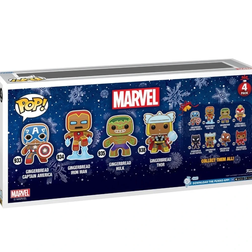Funko Pop! Marvel Special Edition Gingerbread 4 Pack Brand‎ New